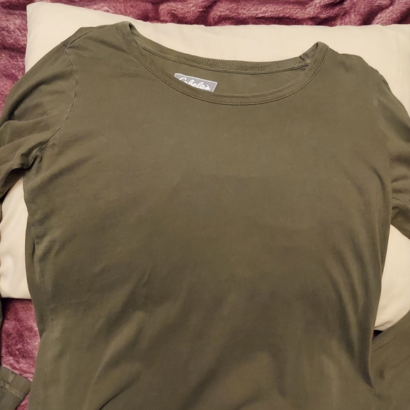 Cabela's army green cotton long sleeve shirt - Picture 2 of 7